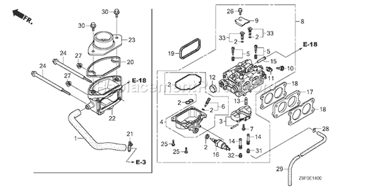 Page C Diagram and Parts List for GXV690R Type TAF3 - VIN# GJARK-1000001 Honda Engine