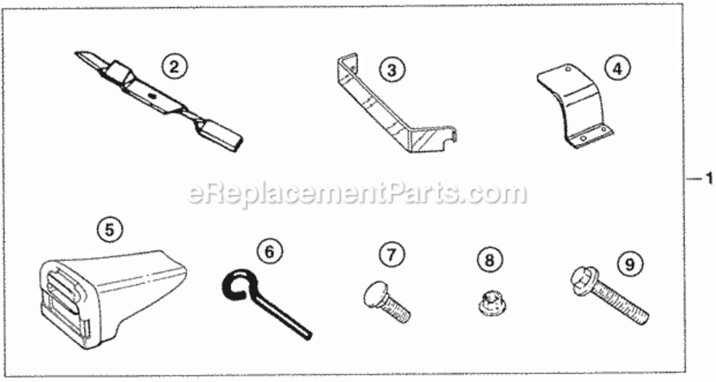 Mulching Kit Diagram and Parts List for H2013HK1 Type SDACVIN# MZBF-6100001 Honda Lawn Tractor