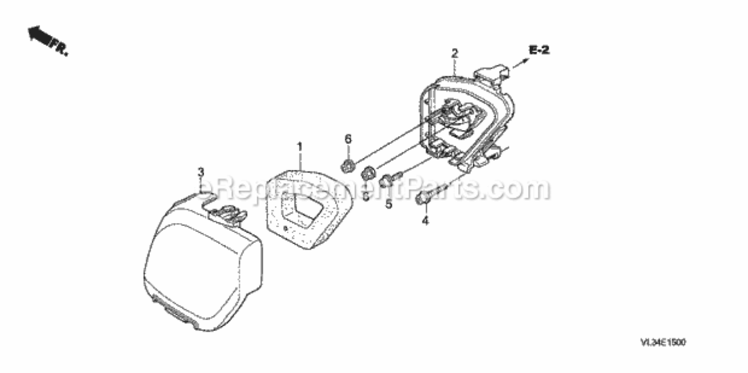 Air Cleaner Diagram and Parts List for HHT35S Type UKATVIN# HAHA-1000001 Honda Trimmer