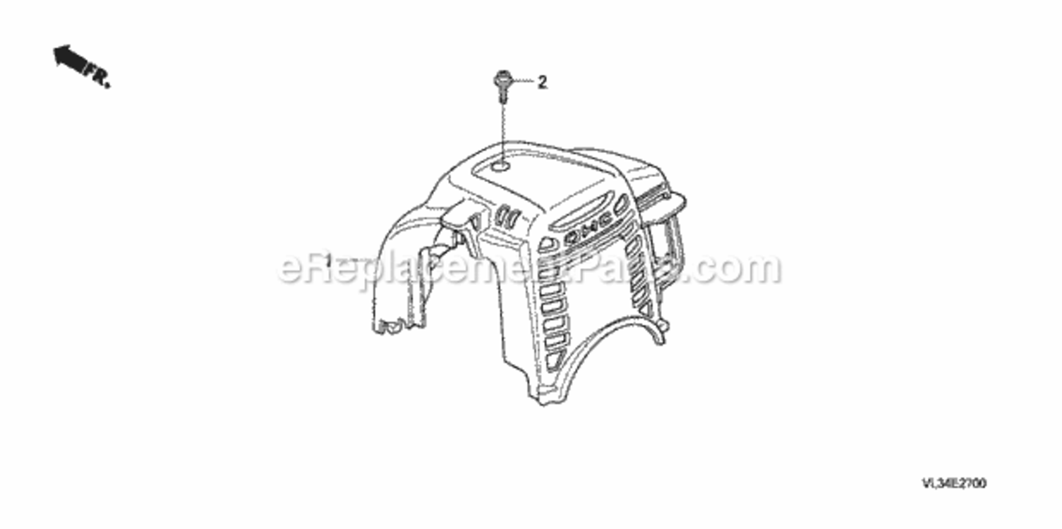 Top Cover Diagram and Parts List for HHT35S Type UKATVIN# HAHA-1000001 Honda Trimmer