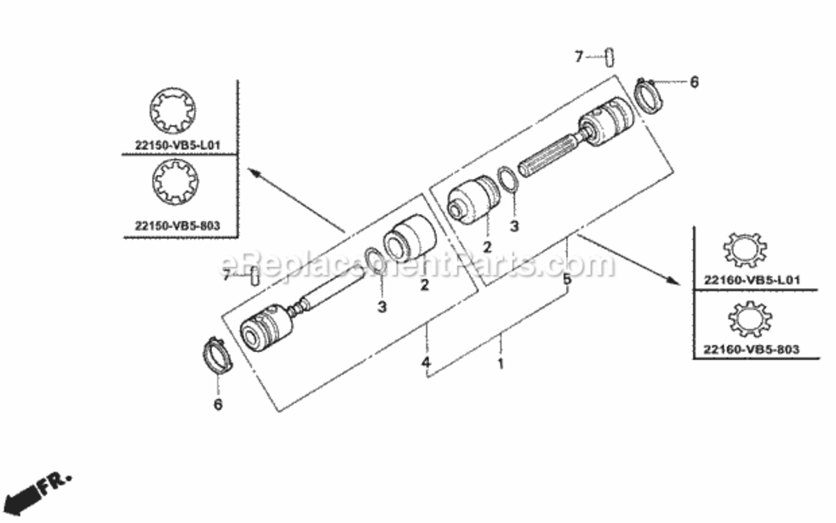 Joint Diagram and Parts List for HR215K1 Type HXAVIN# MZAM-6200001 Honda Lawn Mower