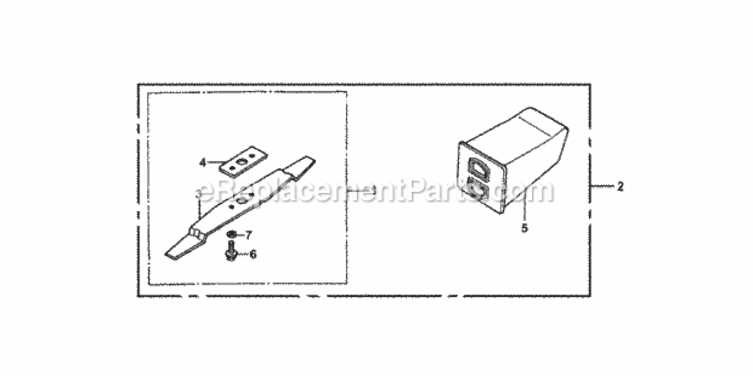 Mulching Kit Diagram and Parts List for HR215K1 Type HXAVIN# MZAM-6200001 Honda Lawn Mower
