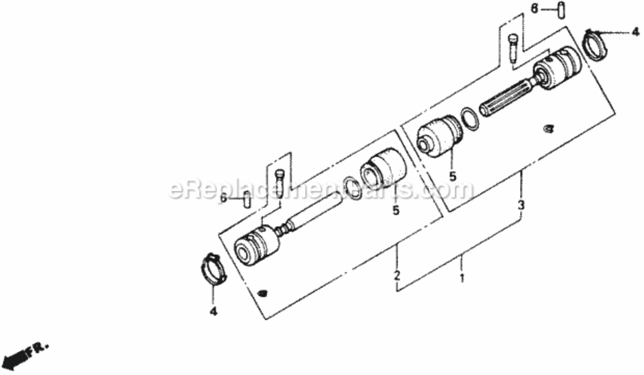 Joint Diagram and Parts List for HRA214 Type SXA#VIN# HRA214-6000001 Honda Lawn Mower