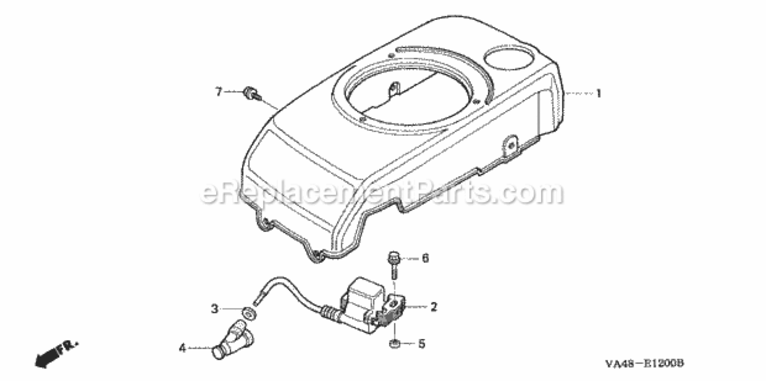 Fan Cover Diagram and Parts List for HRA215 Type SXAVIN# MZAL-6000001 to MZAL-6099999 Honda Lawn Mower