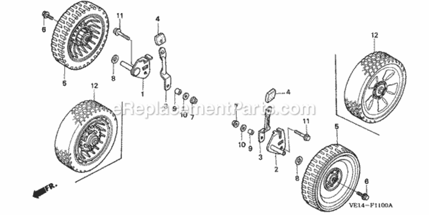 Part Location Diagram of 42952-VG3-000ZA Honda Grip, Adjuster