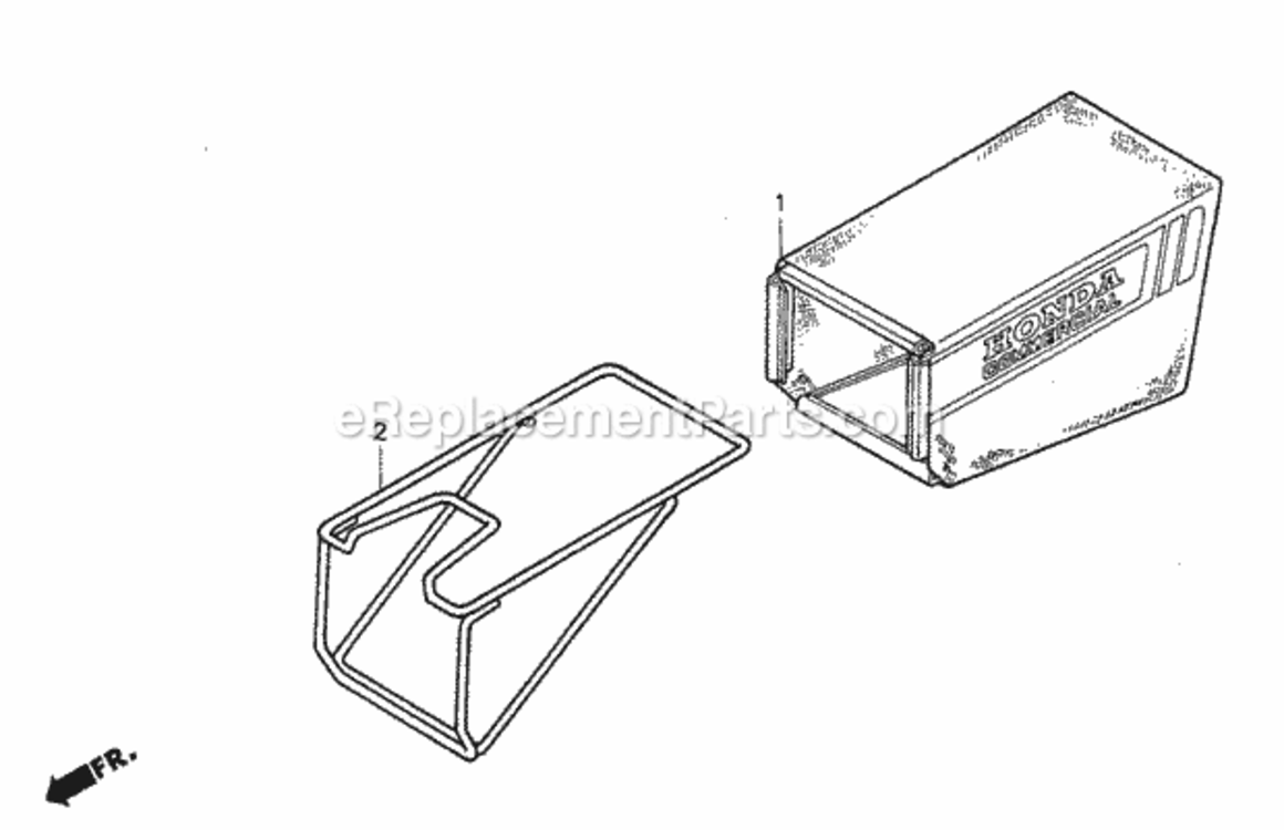 Grass Bag 2 Diagram and Parts List for HRC215K1 Type SDAVIN# MZAU-6100001 to MZAU-9999999 Honda Lawn Mower