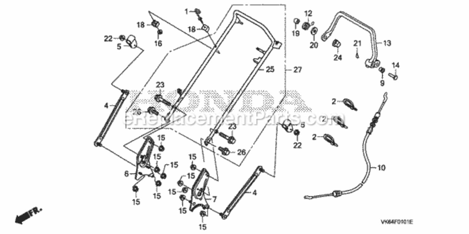 Part Location Diagram of 53118-VK6-000 Honda Plate, Handle Support