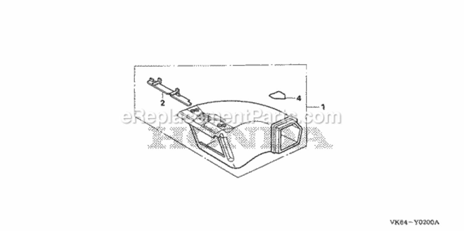 Side Discharge Kit Diagram and Parts List for HRC216K3 Type PDAVIN# MAJA-1100001 Honda Lawn Mower