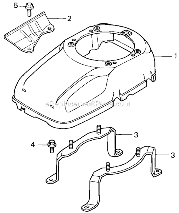 Fan Cover Diagram and Parts List for HRC7113 Type TXAVIN# MZCK-3000001 Honda Lawn Mower