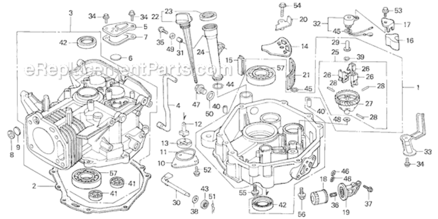 Cylinder Barrel Diagram and Parts List for HRC7113 Type TXAVIN# MZCK-3000001 Honda Lawn Mower
