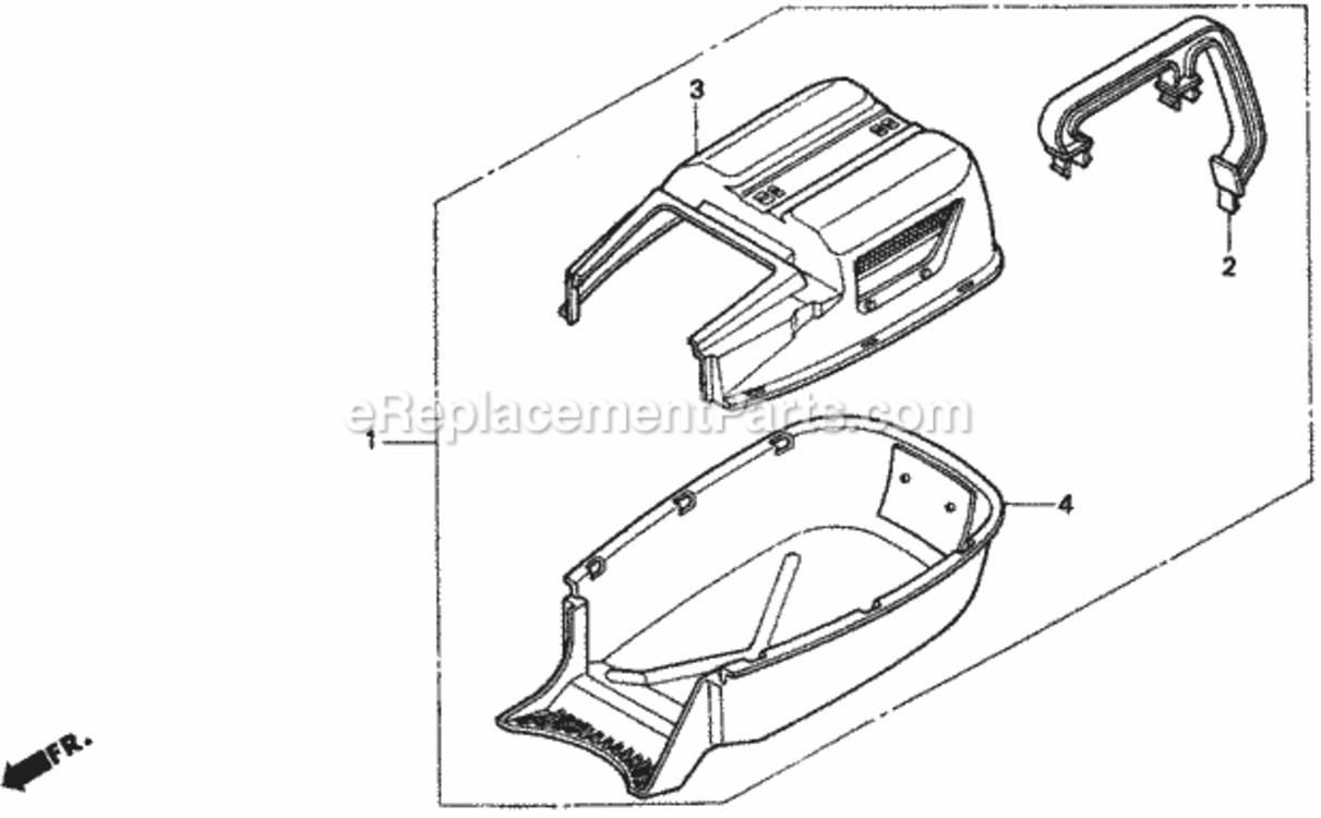 Grass Catcher Kit Diagram and Parts List for HRM195 Type PAVIN# MZBV-6000001 Honda Lawn Mower