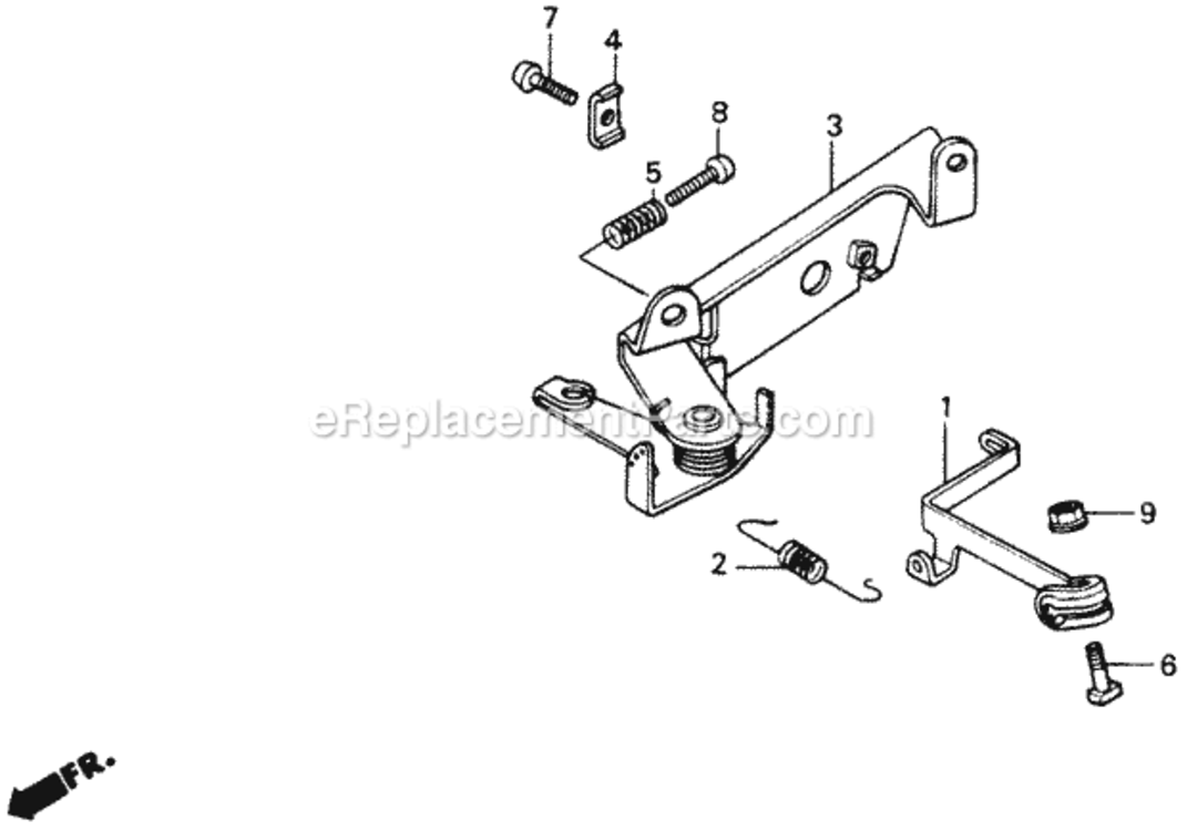 Control Diagram and Parts List for HRM21 Type SVAVIN# MZAV-6000001 Honda Lawn Mower