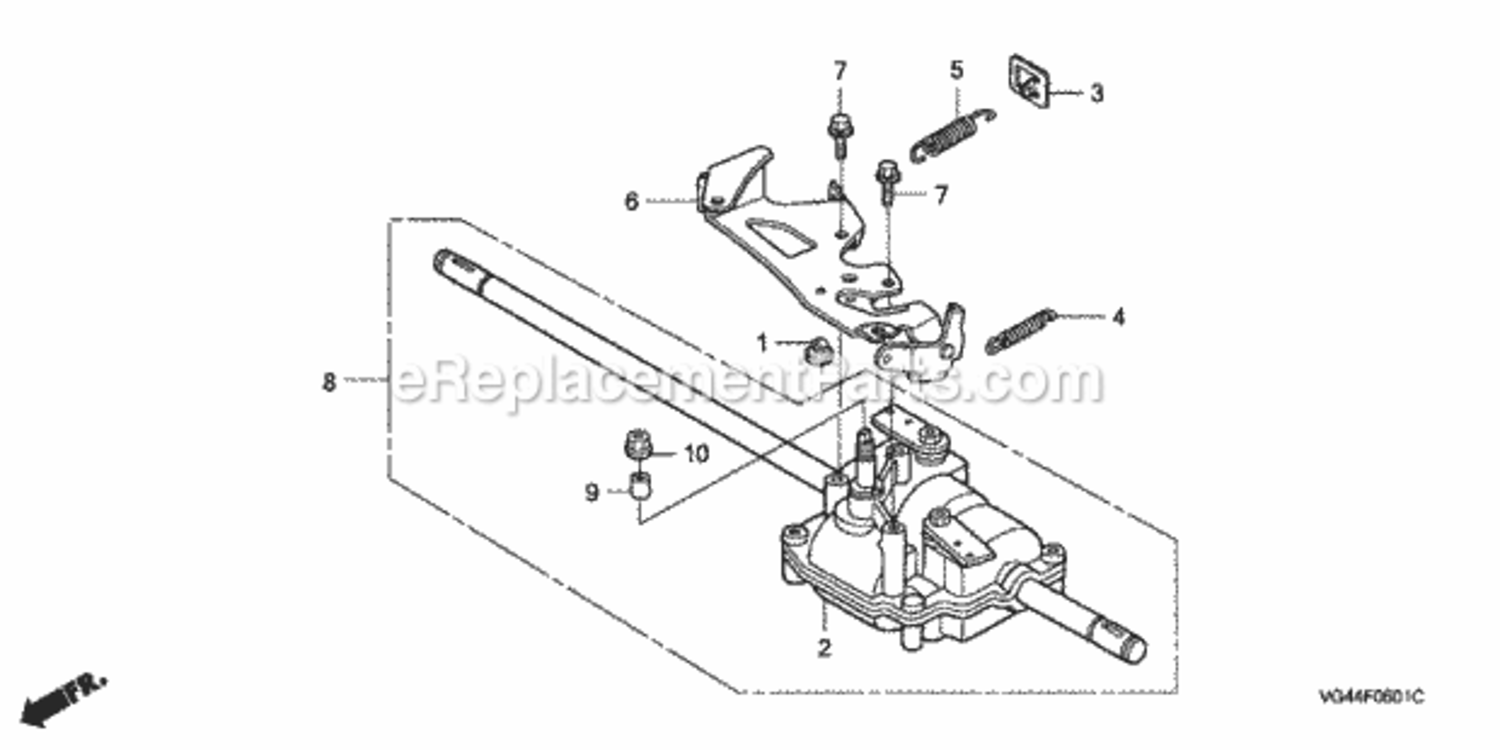 Transmission 2 Diagram and Parts List for HRR216 Type S3DAVIN# MZCG-6000001 to MZCG-6157470 Honda Lawn Mower