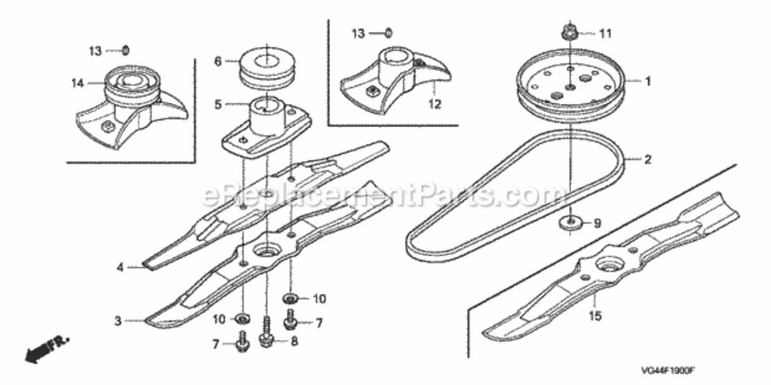Part Location Diagram of 22431-VG3-B00 Honda V-belt (3l-38)