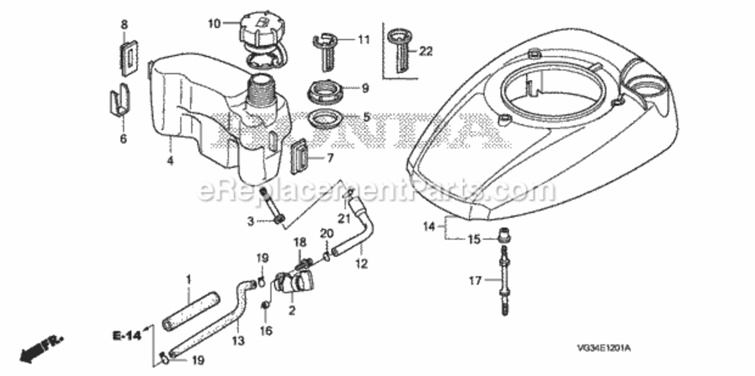 Fan Cover 2 Diagram and Parts List for HRS216K3 Type SDAAVIN# MZBZ-6370001 to MZBZ-6399999 Honda Lawn Mower