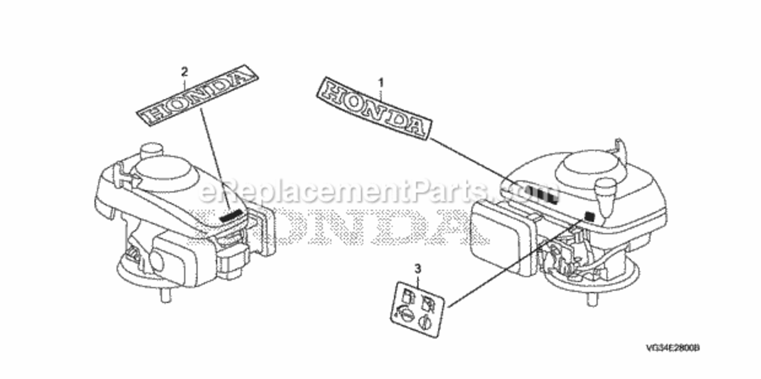 Labels 1 Diagram and Parts List for HRS216K4 Type PDAAVIN# MZBZ-6400001 Honda Lawn Mower