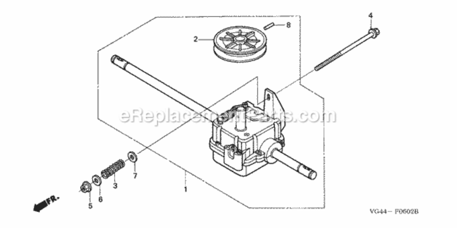 Transmission 3 Diagram and Parts List for HRT216K1 Type SDAVIN# MZCG-6300001 to MZCG-6599999 Honda Lawn Mower