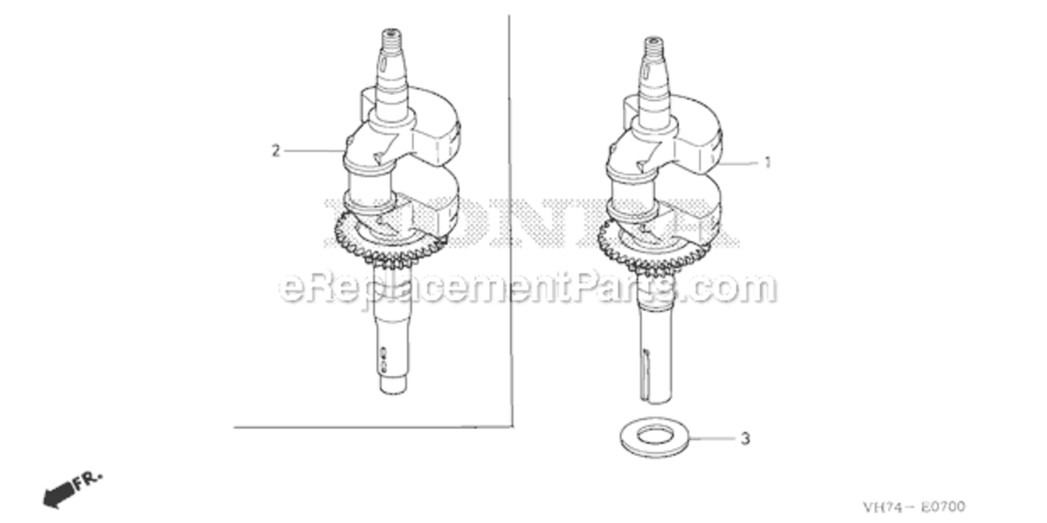 Camshaft Diagram and Parts List for HRX217K3 Type HYAVIN#MAGA 2020001 Honda Lawn Mower
