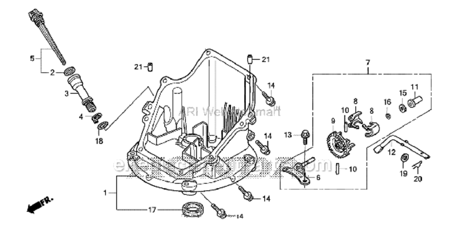 Page O Diagram and Parts List for HRX217 TDAVin#MAGA-1000001TOMAGA-1299999 Honda Lawn Mower