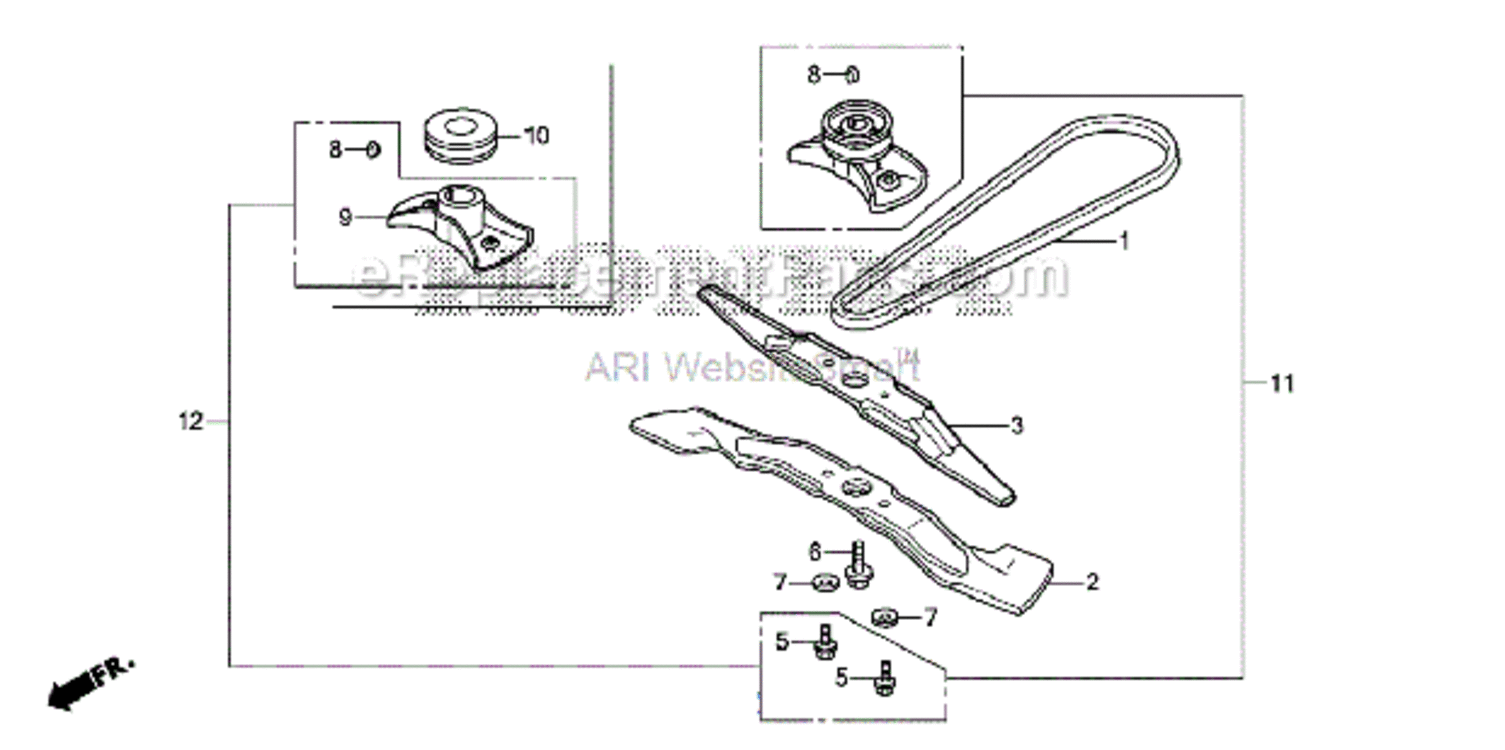 Page S Diagram and Parts List for HRX217 TDAVin#MAGA-1000001TOMAGA-1299999 Honda Lawn Mower