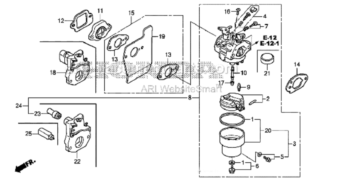 Page C Diagram and Parts List for HRX217 TDAVin#MAGA-1000001TOMAGA-1299999 Honda Lawn Mower