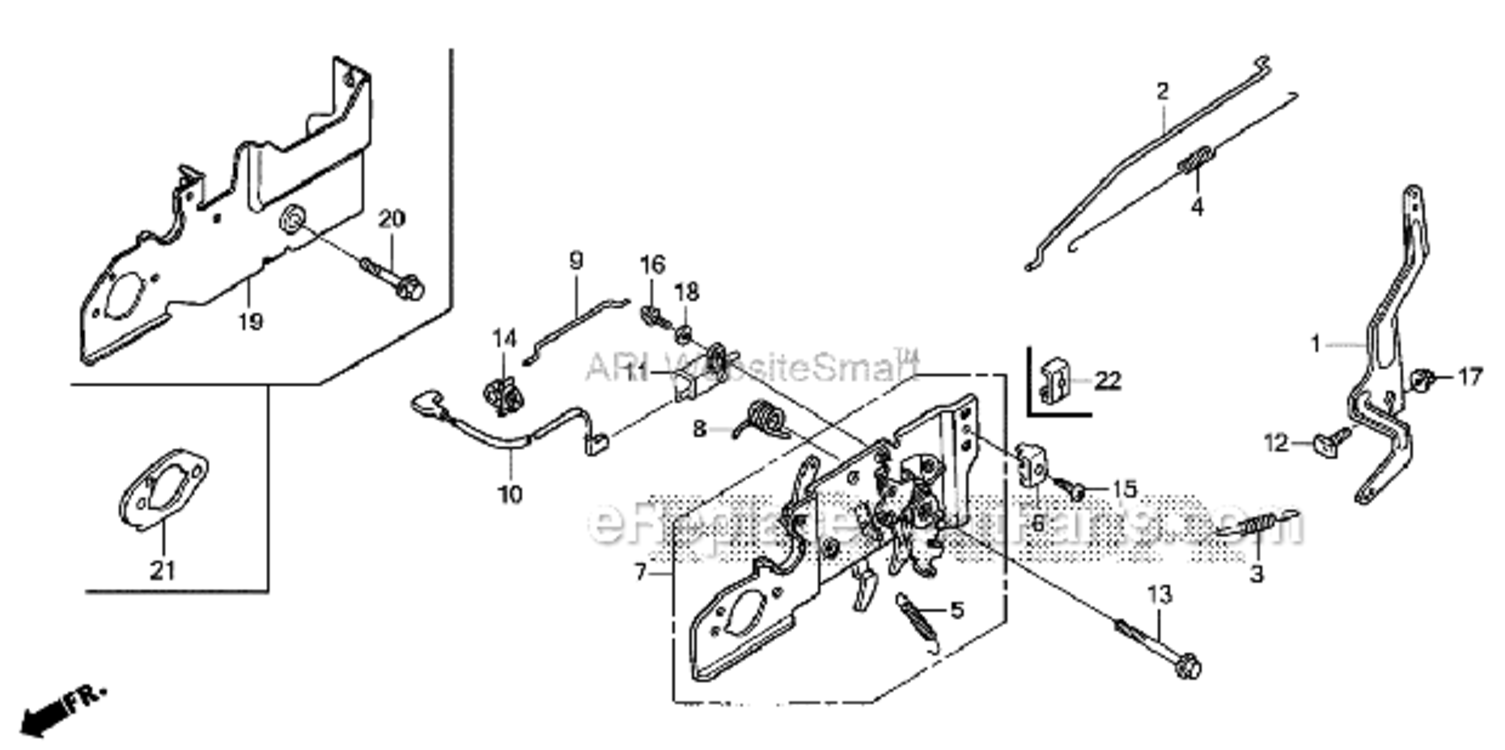 Page D Diagram and Parts List for HRX217 TDAVin#MAGA-1000001TOMAGA-1299999 Honda Lawn Mower