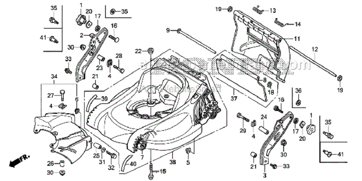Page F Diagram and Parts List for HRX217 TDAVin#MAGA-1000001TOMAGA-1299999 Honda Lawn Mower