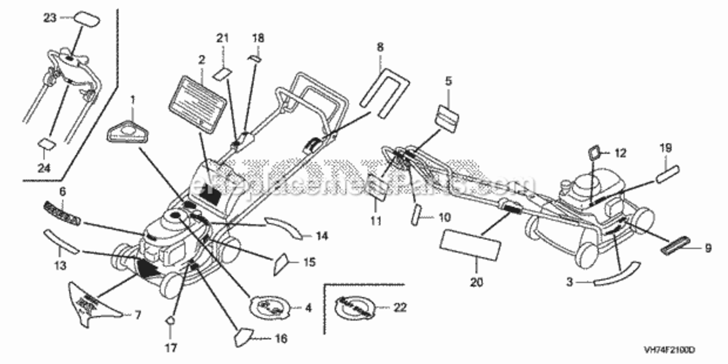 Part Location Diagram of 87602-VH7-000 Honda Mark, Sales Point (hrx)
