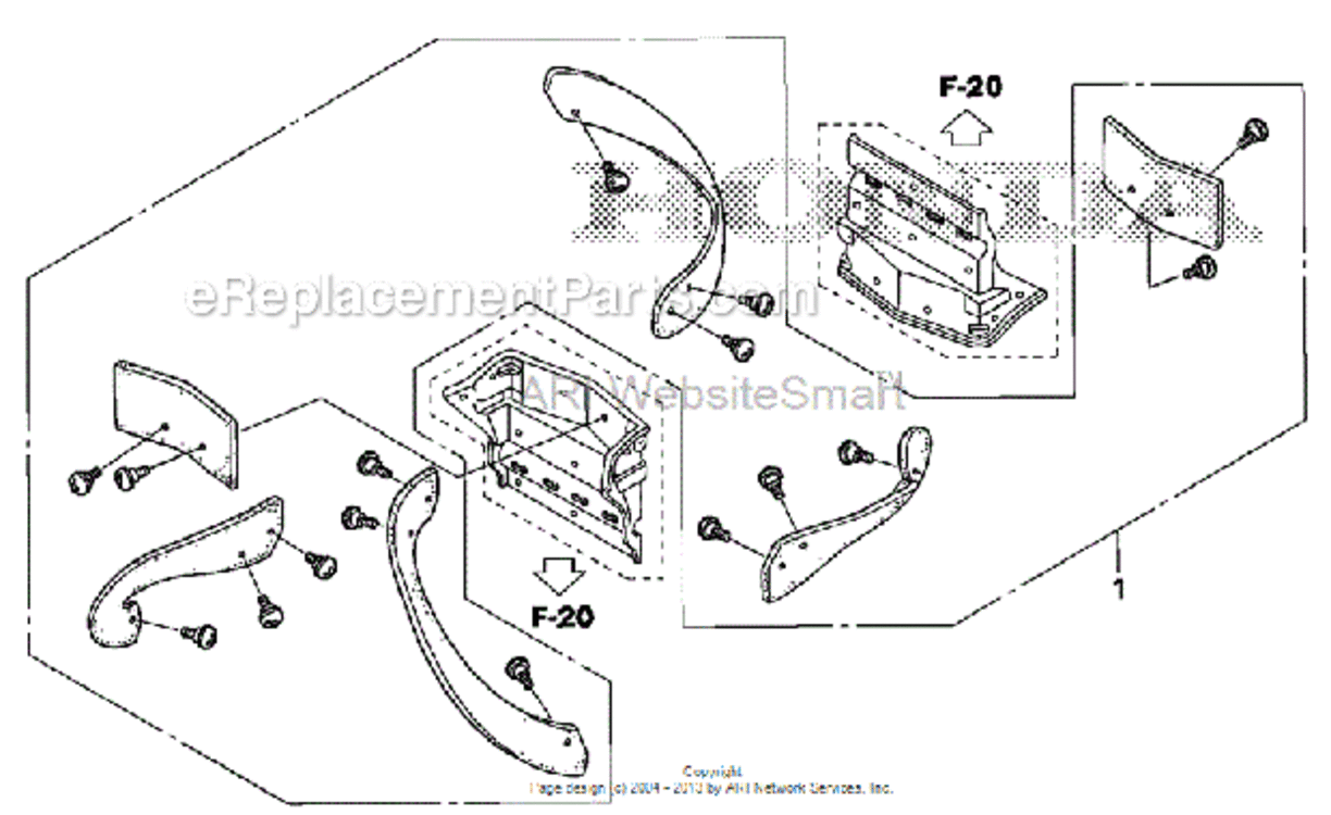Auger Rubber Kit Diagram and Parts List for HS520 Type AVIN# SZBG-6000001 to SZBG-6099999 Honda Snow Blower