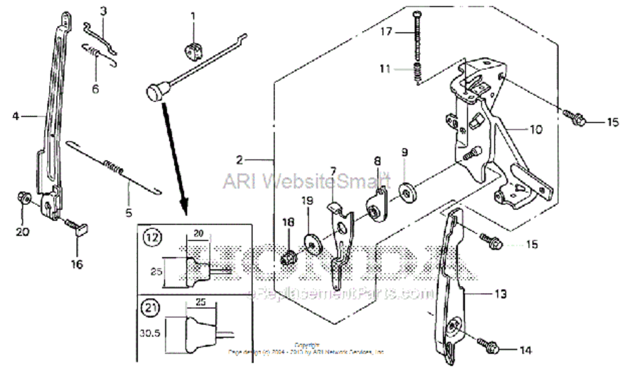 Control Diagram and Parts List for HS520 Type AVIN# SZBG-6000001 to SZBG-6099999 Honda Snow Blower