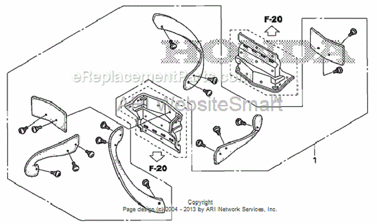 Auger Rubber Kit Diagram and Parts List for HS520 Type ASVIN# SZBG-6000001 to SZBG-6099999 Honda Snow Blower