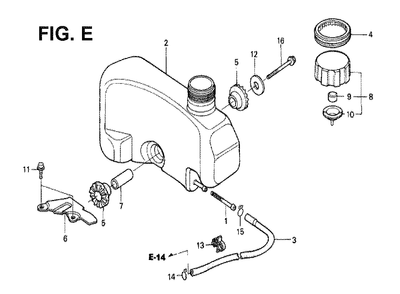 Fig-5 Diagram and Parts List for GXV120 Type SFL Honda Engine