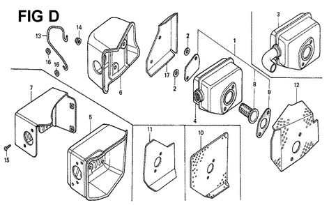 Fig-4 Diagram and Parts List for GXV160K1 Type N5C Honda Engine