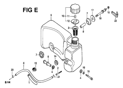 Fig-7 Diagram and Parts List for GXV160 Type P Honda Engine