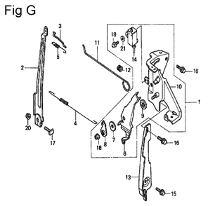 Fig-7 Diagram and Parts List for GC135 Type PHD Honda Engine