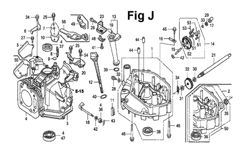 Fig-12 Diagram and Parts List for GXV160UH2 Type N1 Honda Engine