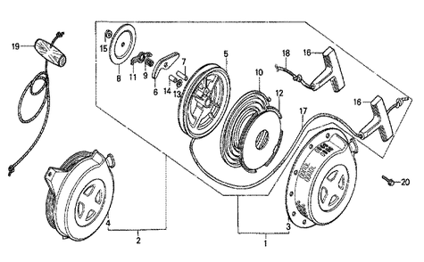 Fig-0 Diagram and Parts List for GX140 Type QT Honda Engine