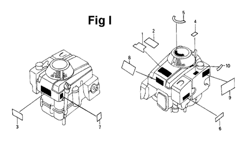 Fig-10 Diagram and Parts List for GXV340 Type DX Honda Engine