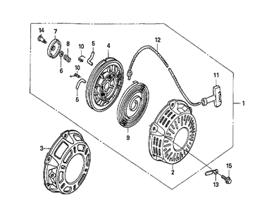 Fig-0 Diagram and Parts List for GX160U1 Type SMXE Honda Engine