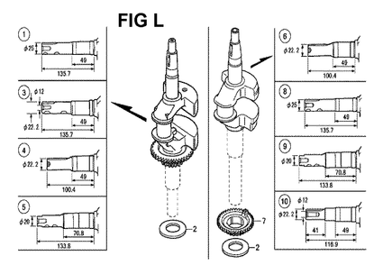 Fig-12 Diagram and Parts List for GCV190LA Type SBA Honda Engine