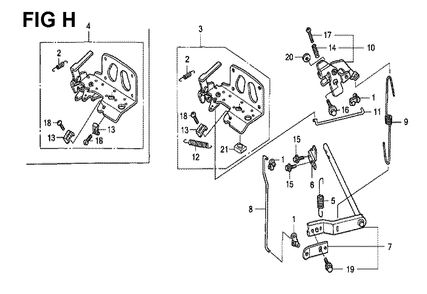 Fig-15 Diagram and Parts List for GXV530 Type EXA1 Honda Engine