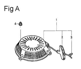 Fig-1 Diagram and Parts List for GSV190A Type A1G7 Honda Engine