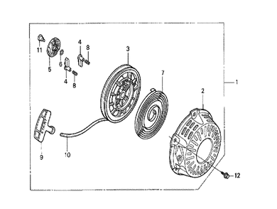 Fig-0 Diagram and Parts List for GX120K1 43-9099999 Honda Engine