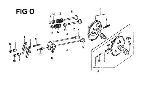 Fig-15 Diagram and Parts List for GX120K1 Type SJ Honda Engine