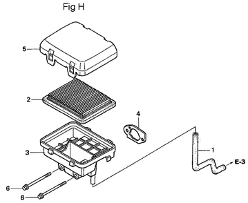 Fig-8 Diagram and Parts List for GC190A Type QHAF Honda Engine