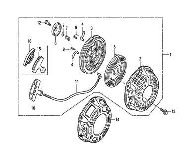 Fig-0 Diagram and Parts List for GX160UT1 Type HXE8 Honda Engine