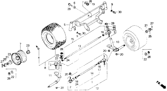 Part Location Diagram of 04401-751-000 Honda Tie Rod Set B