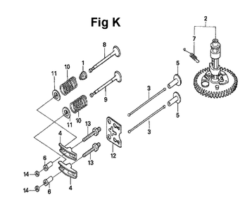 Fig-1 Diagram and Parts List for GXV160UA1 Type A1AS Honda Engine