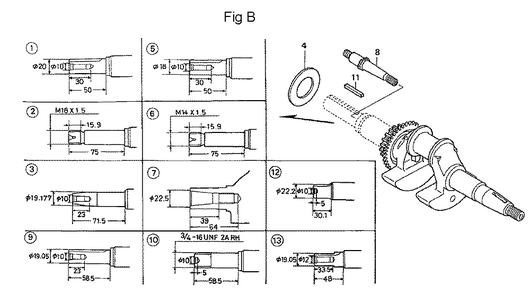 Fig-2 Diagram and Parts List for GC160A Type DEAF Honda Engine