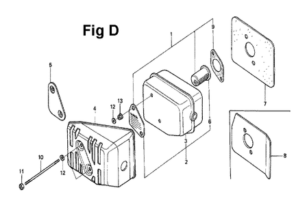 Fig-7 Diagram and Parts List for GXV120 Type P Honda Engine